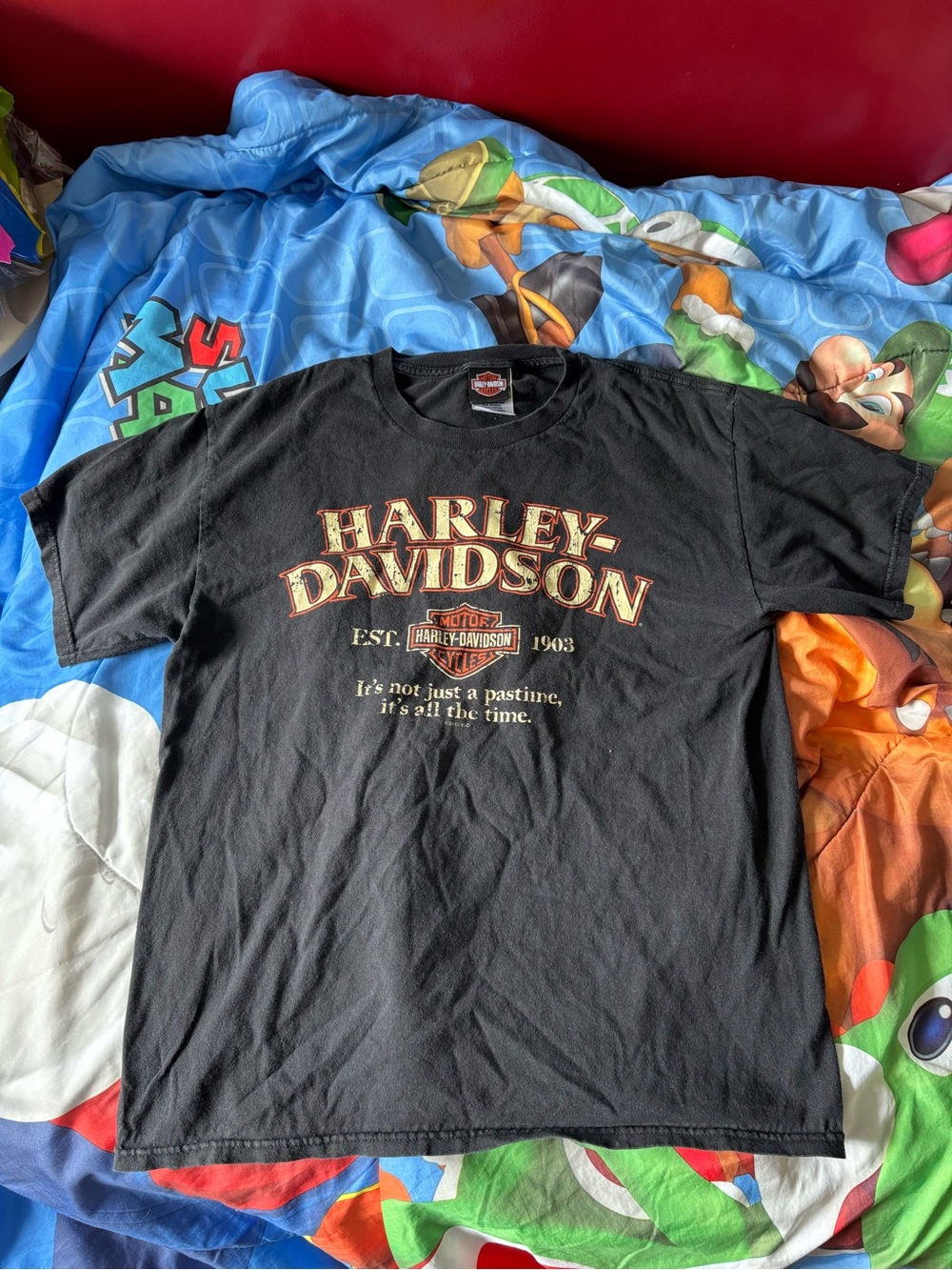 Harley-Davidson Black and Gold Logo Tee